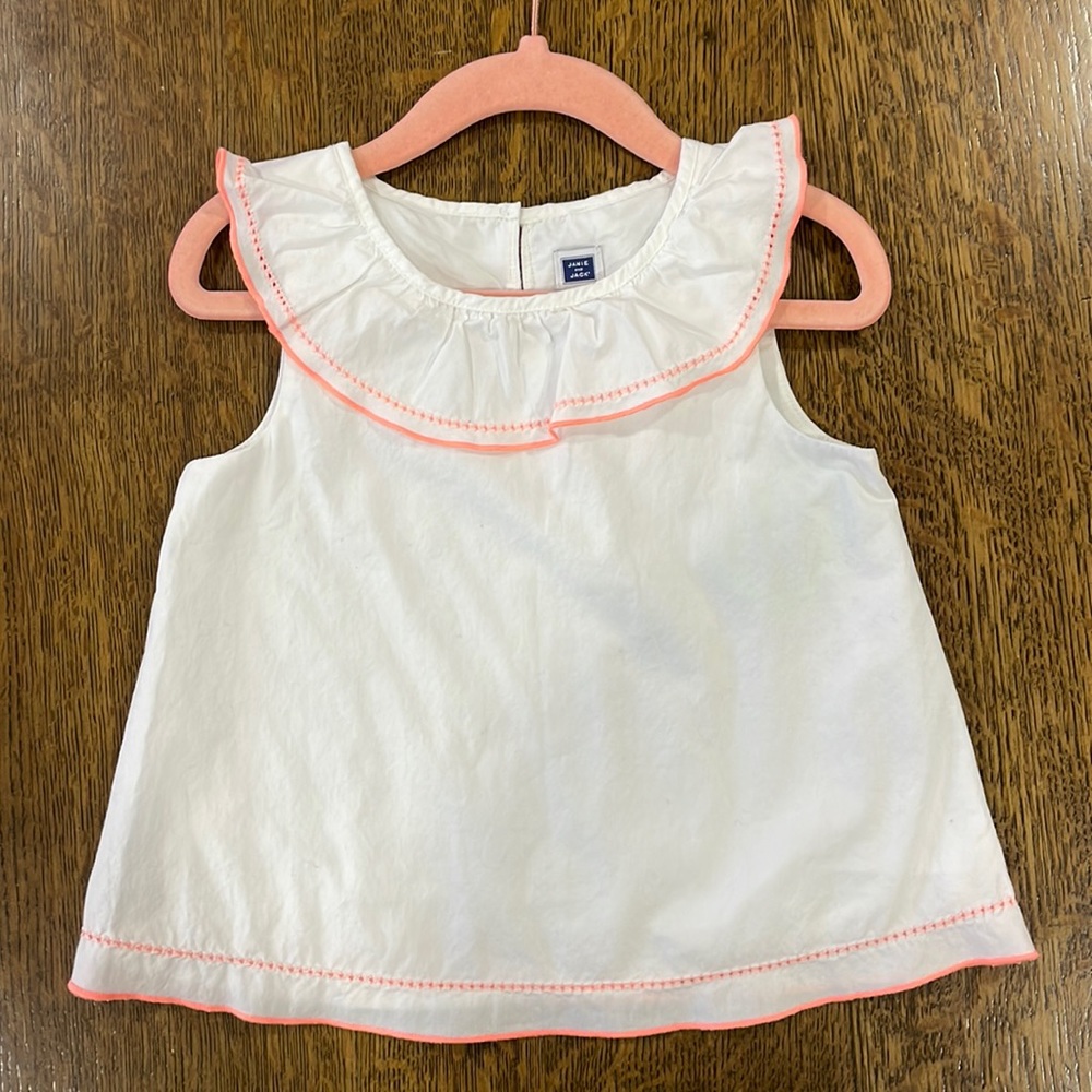 Janie and Jack 3T Ruffle Neck Shirt